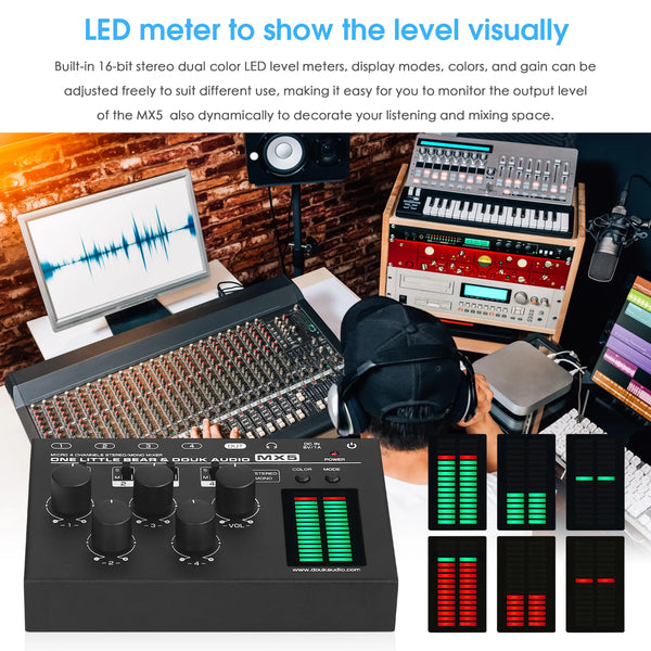 Compact Stereo Audio Mixer