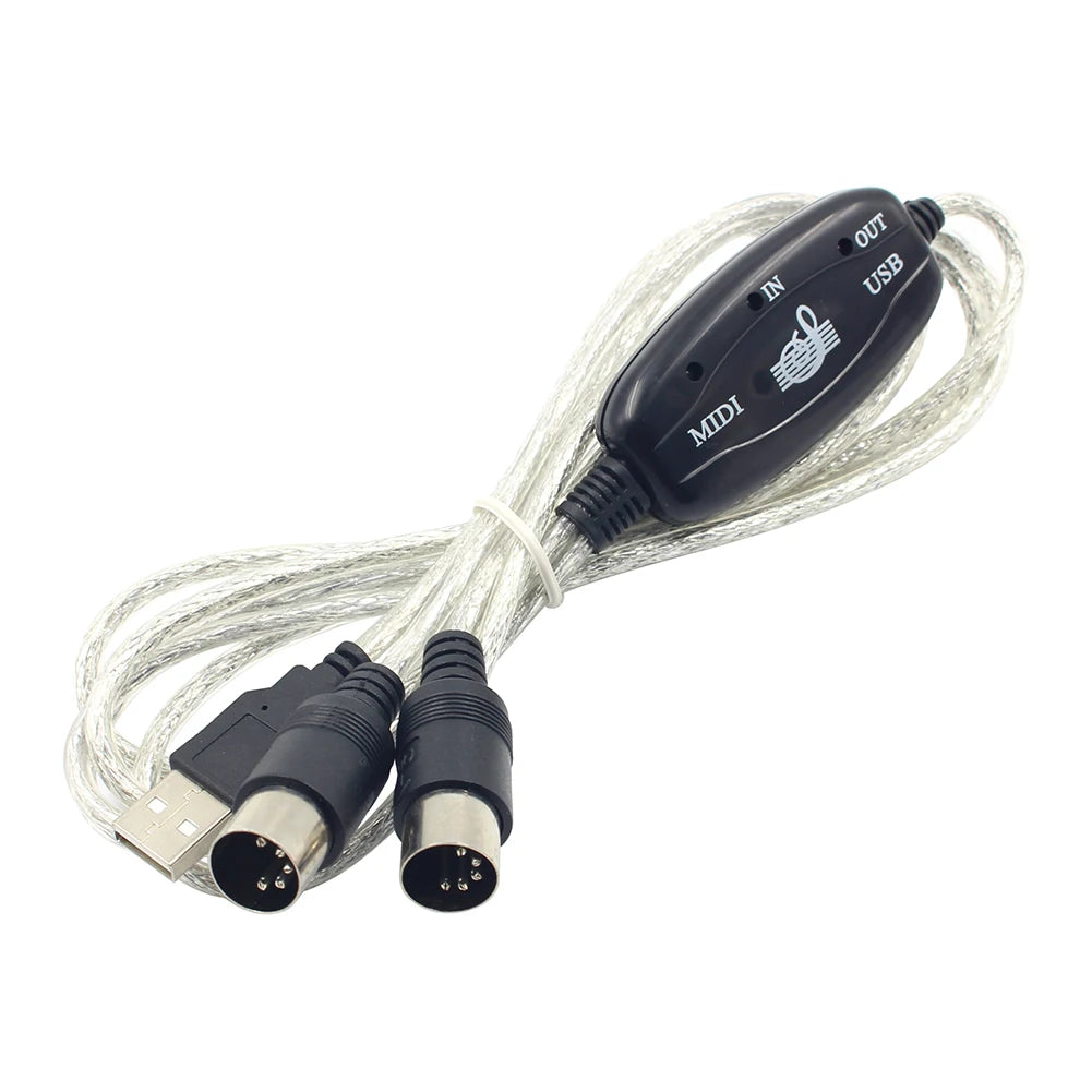 Portable USB MIDI Converter Cables