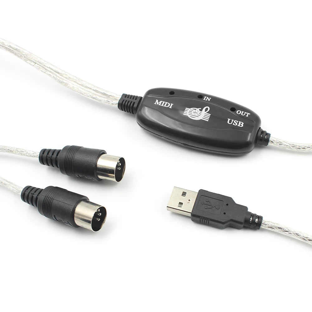 Portable USB MIDI Converter Cables